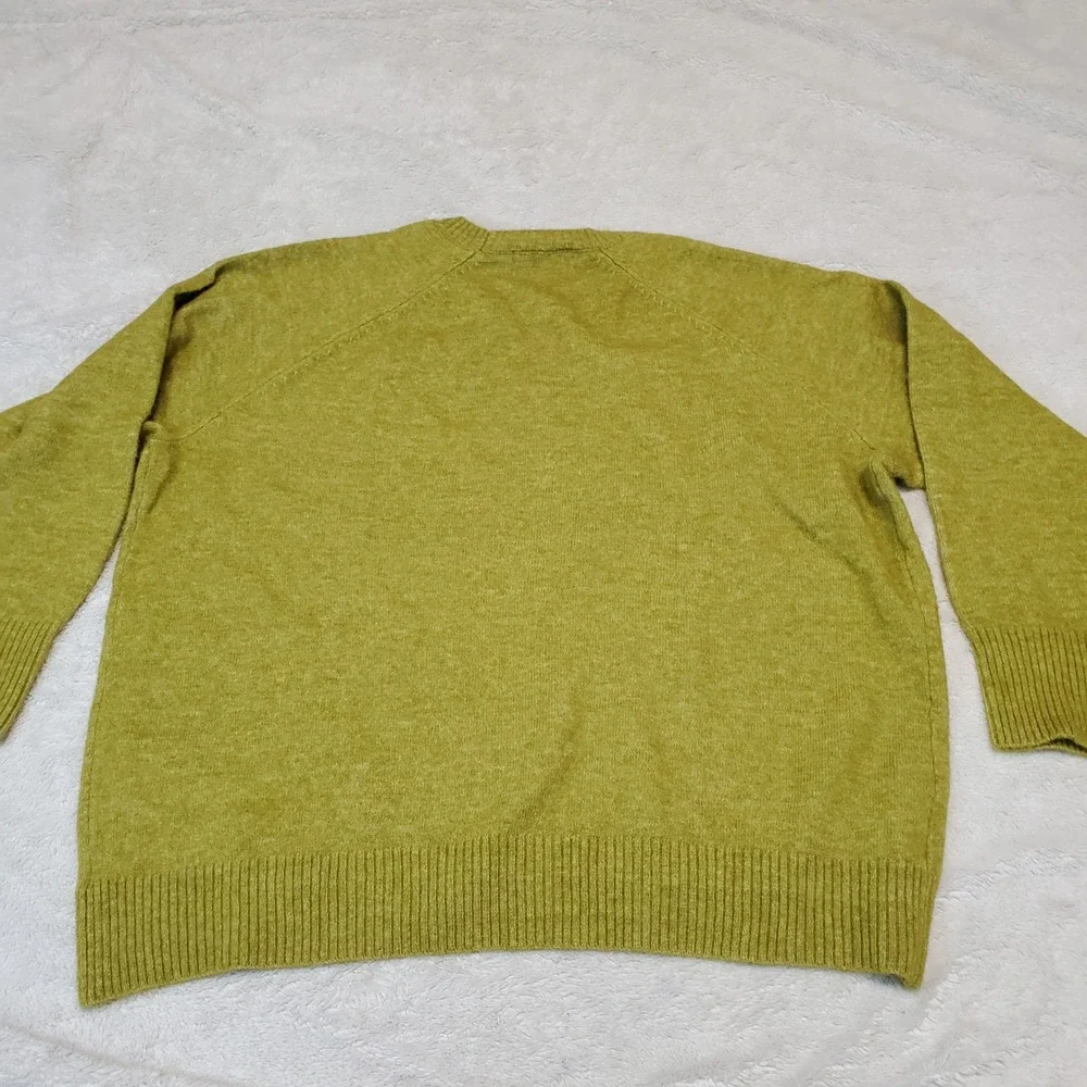 Old Navy Green Bohemian Boho Preppy Wool Blend Oversized Sustainable Sweater L - Picture 3 of 7